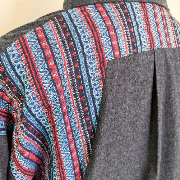 NWT Oddi Contrast Yoke Shirt Jacket - Picture 2 of 6